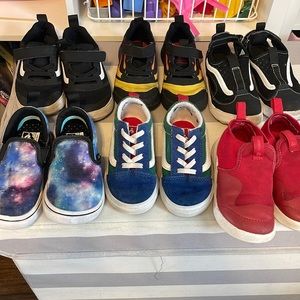 Bundle Toddler Boys Vans 6 pairs GUC
